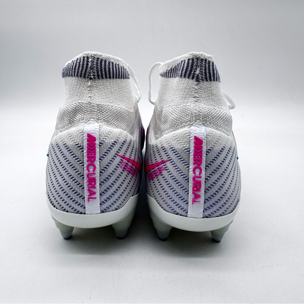 Nike Zoom Mercurial Superfly 9 Elite Sg Pro Ac White-Blue Sz 9 [FD0246-146] - Picture 4 of 8